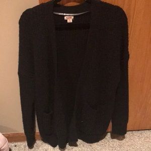 Black cardigan sweater
